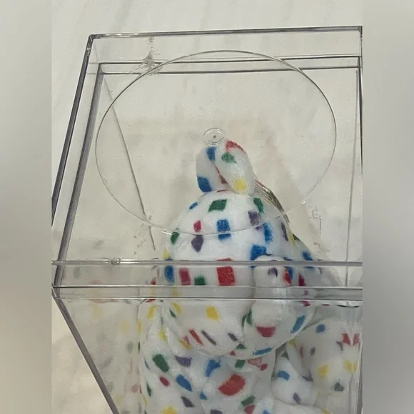 Ty 2K Millenium Beanie Buddy Red & Blue Stuffed Animal Plush Bear mint condition - Picture 9 of 11